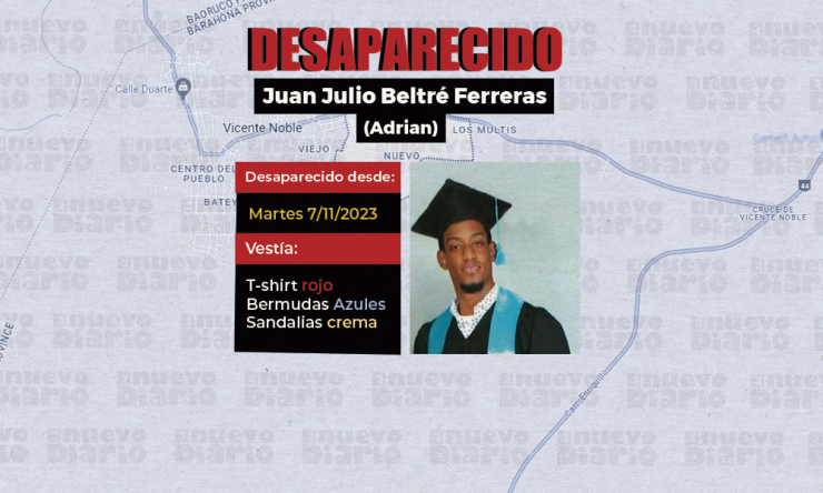 Familiares reportan como desaparecido joven en Vicente Noble, Barahona