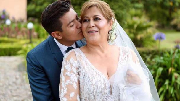 Actriz Alina Lozano contrajo nupcias con su novio 30 años menor
